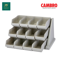 CAMBRO แร็คกล่องอเนกประสงค์ ชั้นเก็บของ ชั้นพลาสติก ชั้นวางของ กล่องเก็บอุปกรณ์ แร็คย้ายได้12ใบ CAM1-12RS12