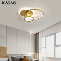 KAIAS Scandinavian ไฟ LED ห้องรับประทานอาหารอ่านหนังสือสำหรับห้องนอน Master ไฟติดเพดานทรงกลมแบบสร้างสรรค์ห้องเด็กห้องอ่านหนังสือ