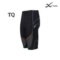 CW-X กางเกงผู้หญิง Stabilyx Ventilator Tri-Shorts Women รุ่น IC915T สีแถบเหลืองฟ้า (TQ)