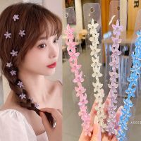 10PCS/Set Hair Clip Braided Hair Small Flower Hair Buttons Hairpin Girl Cute Headdress Girl Mini Hair Claw Hair Accessories