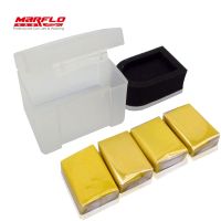 Marflo Magic Clay Bar 4pcs With Sponge Applicator Blue Yellow Auto Cleaning Car Detailing Clean Washer By Brilliatech