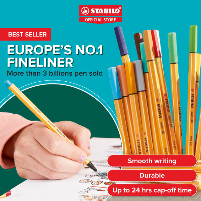 STABILO POINT 88 FINELINER PEN 47 COLORS 0.4mm (SET of 5)