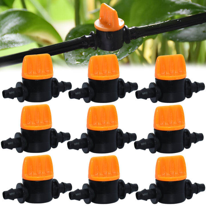 20pcs 4/7mm Mini Hose Water Valve Garden Water Connectors Hose