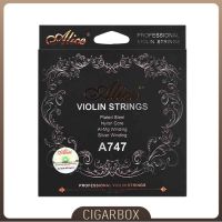 Alice A747 Universal Full Set E-A-D-G Violin Fiddle String Nylon Core Al-Mg/Silver Winding Full Size 4/4 Fiddle Violino Strings