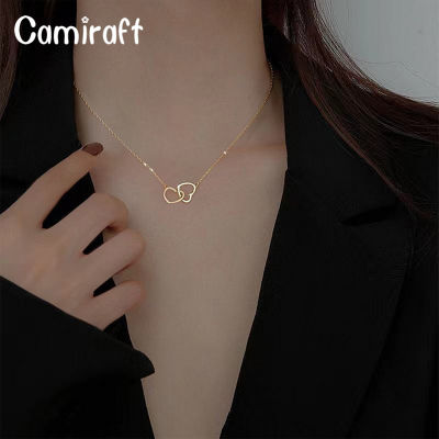 Camiraft หัวใจจี้สร้อยคอสำหรับผู้หญิงสไตล์เกาหลีหญิงที่เรียบง่ายรักสร้อยคอคู่รูปหัวใจโซ่กระดูกไหปลาร้าสำหรับสาวๆ