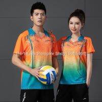 ▩✾✳ Badminton uniform Womens sports breathable short-sleeved mens game uniform Table tennis jersey