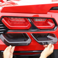 สำหรับ Chevy Corvette C7 2014-2019 ABS Blackened ไฟท้ายรถด้านหลังไฟตัดหมอก Blackout Cover Trim สติกเกอร์รถอุปกรณ์เสริม