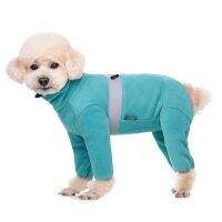 Soft Warm Polar Fleece Small Dog Jumpsuit Reflective Winter Clothes Pet Jumpsuit For Boy Girl PJS Full Body Stretchy Soft