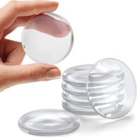 6/12Pcs Handles Door Stopper Punch-free Door Stops Transparent Round Protection Door Knob Bumper Walls Furniture Protector Pad