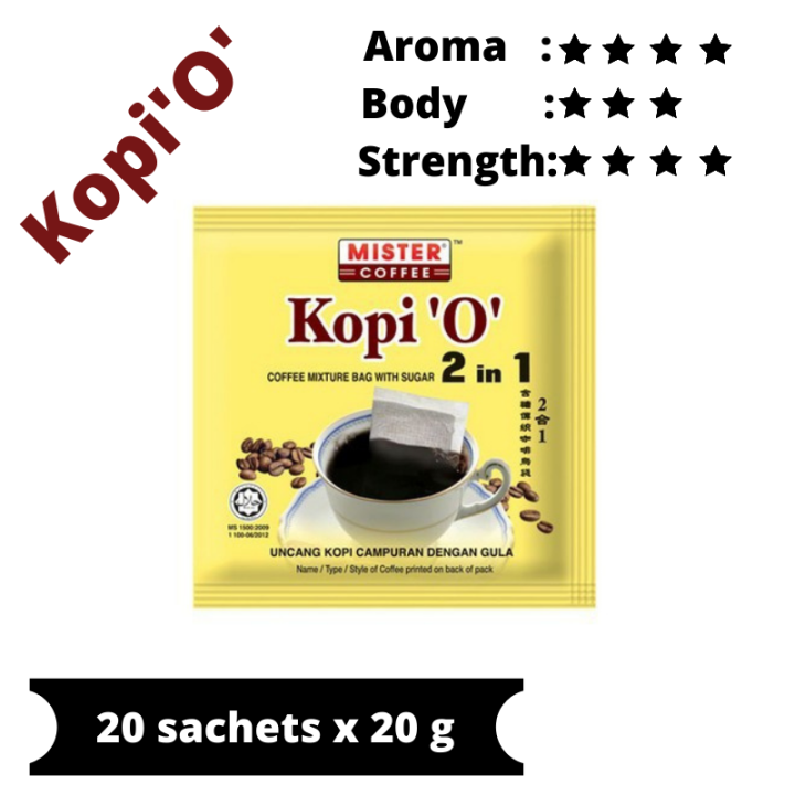 Kopi 'O' Only 1 Special Blend  Coffee Bag (10g x 20's) - Mister