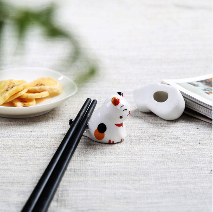 kitten-pen-holder-cute-chopstick-holder-ceramic-chopstick-holder-maneki-neko-ceramic-chopstick-rack-hotel-chopstick-pillow-chopstick-pillow