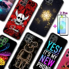 For Infinix Smart 6 HD X6512 Fashion Painted Soft Case For Infinix Smart 6  HD 2 IN 1 With Two Piece Ceramic Film