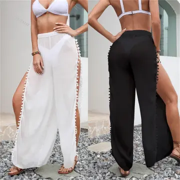 Sexy Women See Through Mesh Pants Early Spring High Wasit Sheer Slit  Fashion Elastic Bodyshaping Pencil Trousers With Panties  Pants  Capris   AliExpress