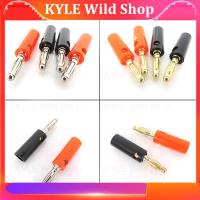 KYLE Wild Shop 4mm Banana male Gold Plate Plugs Connectors Audio Speaker Screw Audio Speaker Screw test wire lead