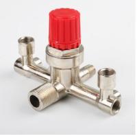 LJLJ-Double Outlet Tube Alloy Air Compressor Switch Pressure Regulator Valve Fitting Part Accessories