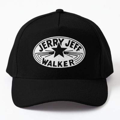 Jerry Jeff Walker White Vintage Logo Baseball Cap Hat Outdoor Snapback Fish Summer Solid Color Printed Sport Boys Casual