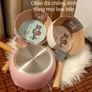 Chảo đá chống dính bếp từ sâu lòng vân đá 18cm dùng cho mọi loại bếp Chảo