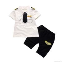 0-4Y Summer Baby Boy Clothes Set Kids Cotton Gentle T-shirt+ Pants Set 2Pcs