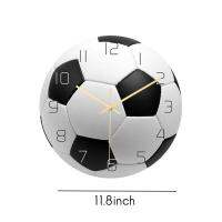 ZZOOI Soccer Acrylic Silent Wall Clock Bedroom Living Room Alarm Clock Birthday Christmas Gifts Present for Kids Room Decor