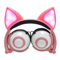 Creative Cat Fox Ear Headphones Luminous Children Headphones Men and Women Headphones