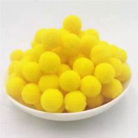 ของเล่นเด็กเย็บปักถักร้อย Pompons 10/15/20/25มมกาว DIY ยืดหยุ่นลูกบอลปอมปอมเย็บผ้างานอดิเรก DIY Pompon 100ชิ้น/ถุง