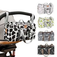 New 5-Piece Pram Stroller Organizer Bag Mummy Multifunctional Nursing Diaper Pram Bag Large Capacity Carriage Accessories Travel