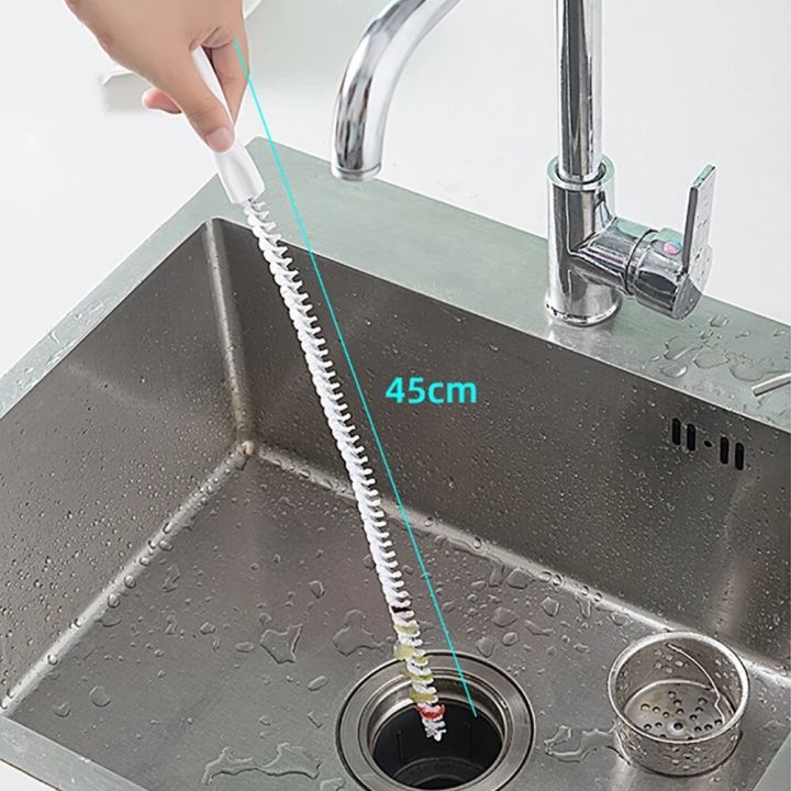 แปรงขุดลอกท่อขนาด45ซม-1ชิ้นอ่างล้างจานทำใช้ได้กับท่อหลายแบบอ่างล้างจานแปรงทำความสะอาดอุปกรณ์ที่ถอดปลั๊กอุดตัน