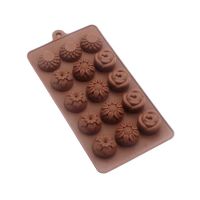 GL-แม่พิมพ์ ซิลิโคน รูปดอกไม้ 4 แบบ 15 ช่อง (คละสี) 4 flower shapes, 15 squares silicone mold