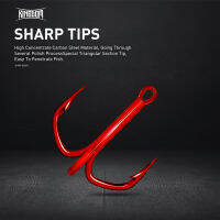 Kingdomการตกปลาแบบโลหะคาร์บอนHooks Treble Sharp Strong Barb 4 #6 #8 #10 # แข็งป้องกันการกัดกร่อนตะขอทนทาน5ชิ้น/กล่อง