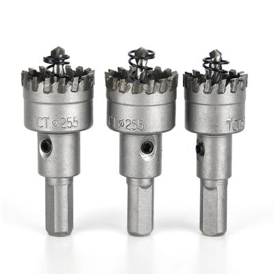 Hole Saw Carbide Tip Core Drill Bit Steel Aluminum Stainless Steel Plate Perforating Drill Bits 16-32mm