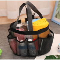 Ready Stock Portable Travel Storage Bag Mesh Handbag Beach Swim Shower Big Capacity Bags Organizer Children Beach Toys Clothes Towel Bag Baby Toy Collection Nappy