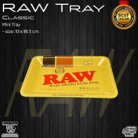 RAW Tray ถาดโรล Mini Raw Classic ขนาด 13 x 18.5 cm metal rolling tray life saver Raw rolling ถาดสำหรับโรล