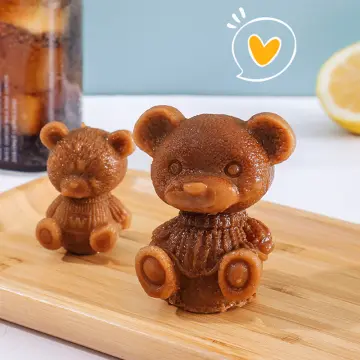3D Bear Ice Cube Mold DIY Animal Bear Silicone Soap Candle Mould