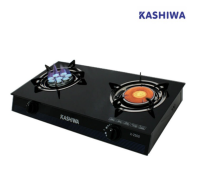 ส่งฟรี  KASHIWA  เตาแก๊สหน้ากระจกหัวคู่ (หัวเทอร์โบ+หัวอินฟราเรด) รุ่น x-2500