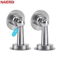 【LZ】 NAIERDI 2 Pack Magnetic Door StopStainless Steel Door StopperWall Mount Nail-free Catch HolderWind-Proof Door Holder Hardware