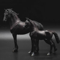 Friesian Horse Figures Simulation PVC Animal Horse Model Toys Miniature Collection Doll Gift For Children