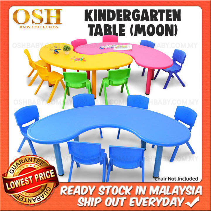 OSH KINDERGARTEN TABLE STUDY TABLE MOON Lazada