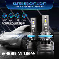 Ztzpie 6000พัน200วัตต์ H7 H3 H4 H11 9005HB3 9006 LM 9012ที่มีประสิทธิภาพ LED ไฟหน้าหลอดไฟรถยนต์ C An BUS ไฟหน้า3570 cspe