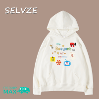 เสื้อกันหนาวมีฮู้ดแขนยาวสำหรับผู้หญิง SELVZE ฤดูใบไม้ร่วงลายตลกแฟชั่น