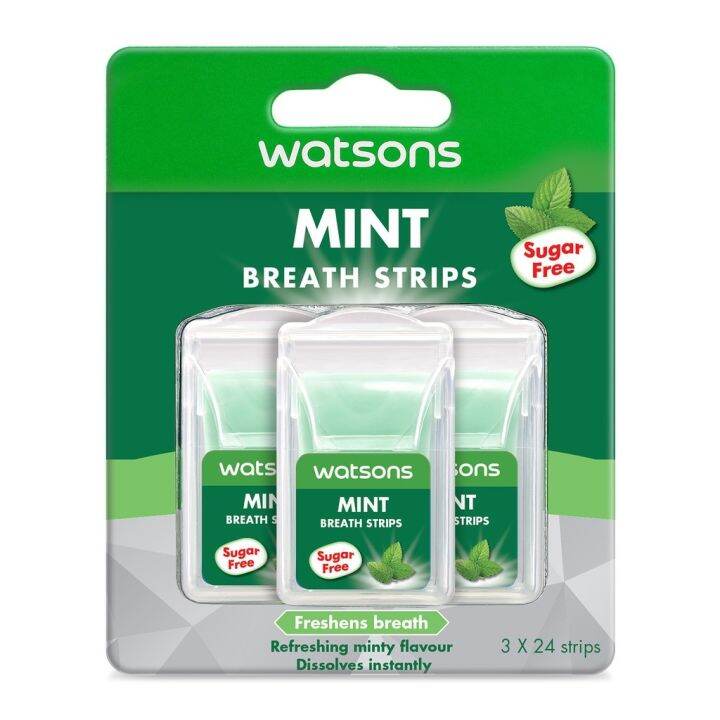 kui98 Watsons Sugar Free Mint Breathe Strips | Lazada PH