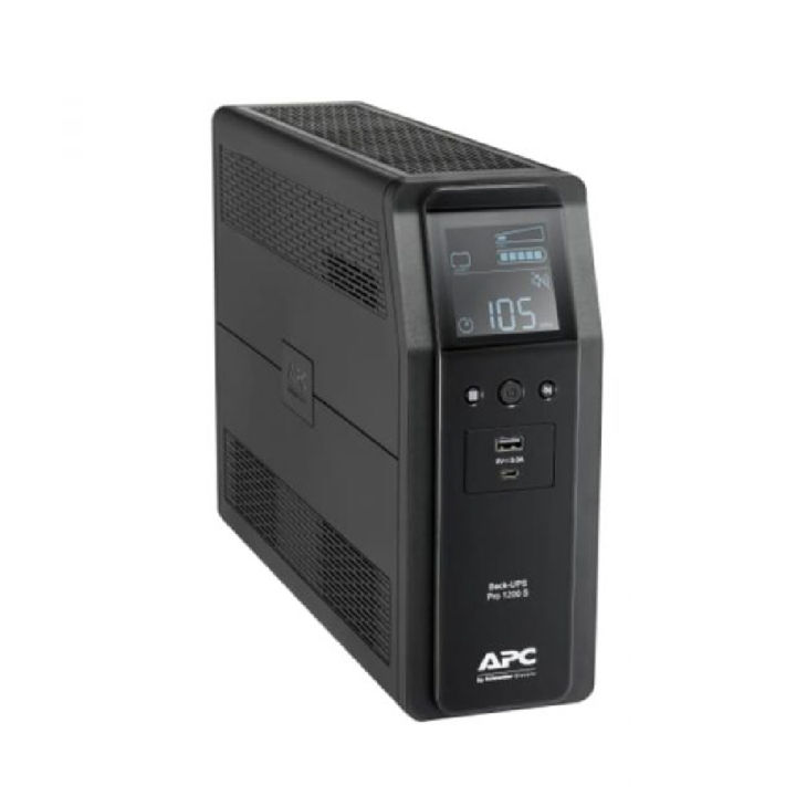 apc-back-ups-pro-br1200si-1200va-720watt-เครื่องสำรองไฟ-สำหรับเกมส์มิ่ง-castgame-ใช้คู่กับ-super-computer-นาน10-15นาที