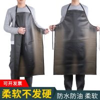 Summer waterproof and oil TPU aprons wear dirty resistance to acid and alkali resistant slaughterhouse kitchen disposable soft clothes men and women