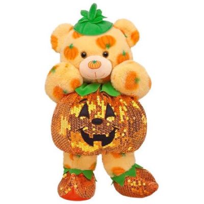 ตุ๊กตาบิ้วอะแบร์ Pumkins Teddy น้องหมีฟักทอง 🎃ฮาโลวีน👻 ⭐️Build-A-Bear Workshop⭐️ สินค้ามือสองสภาพดีนำเข้าจากอเมริกา 🇺🇸