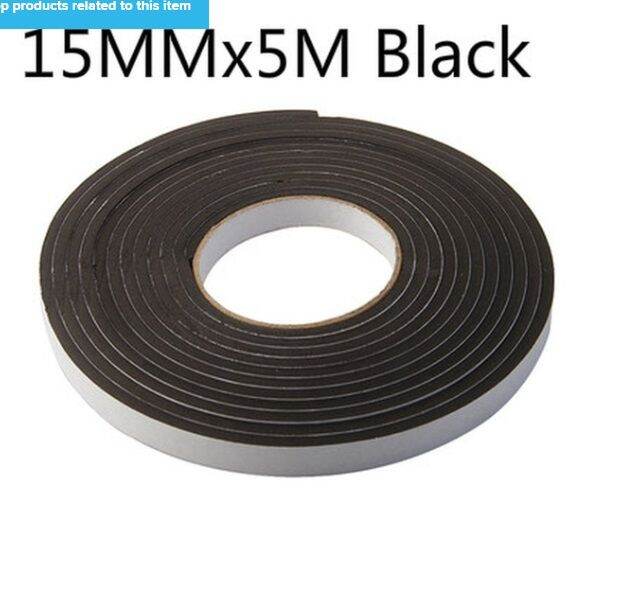 เทปโฟมติดประตู-เทปโฟมติดหน้าต่าง-foam-weather-strip-5m-x15mm-เทปโฟมกาว-เทปโฟม-เทปกันลมประตู-เทปกันเสียง-เทปโฟมกันเสียง