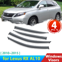 Deflectors for Lexus RX 350 450h AL10 2010~2015 Accessories Car Side Window Visors Rain Eyebrow Guards Sun Visor Smoke ?พร้อมส่ง?ม่านบังแดดหน้าต่างพลาสติก ม่านบังแดดกันฝน