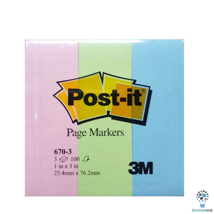 3M Post-It Notes Flag Page Markers 25.4mm x 76.2mm | 1 pad | Home ...