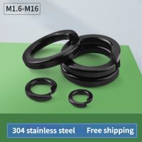 Hitam 304 Stainless Steel Spring Washer Spring Washer Gasket M1.6M2M3M4M5M6M8M10M12M14M16