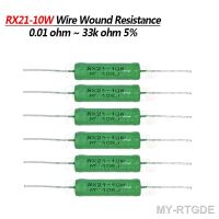 【DT】hot！ 5pcs RX21 10W Wire Wound Resistance 5  1R 10R 100R 1K 10K 12K 15K 18R 20R 22R 24R 27R 30R 33R 36R Resistor