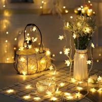 1020 LED Star Light String Twinkle Garlands แบตเตอรี่ขับเคลื่อนโคมไฟคริสต์มาสปาร์ตี้วันหยุดงานแต่งงานตกแต่ง Fairy Lights