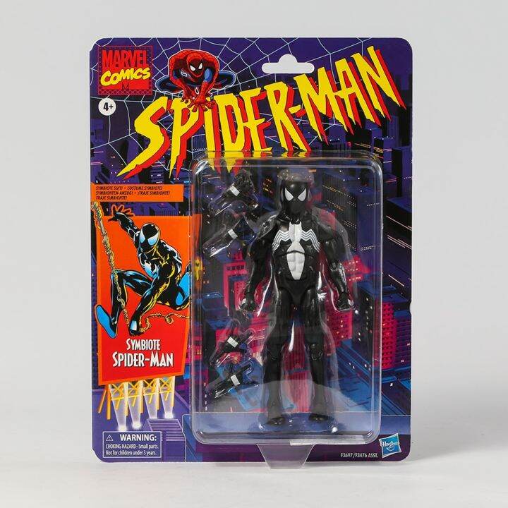 Spider-Man Retro Marvel Legends Ben Reilly / Symbiote Spiderman 6-Inch ...